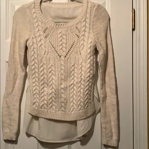 Cream Anthropologie sweater